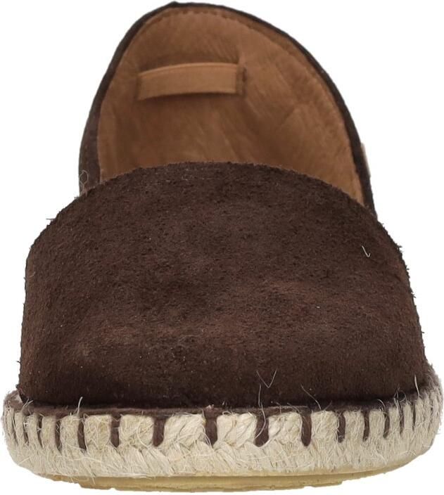 Verbenas Carmen suède espadrilles donkerbruin