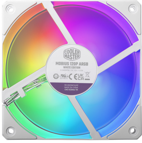 Cooler Master Mobius 120P ARGB Wit - Single Fan