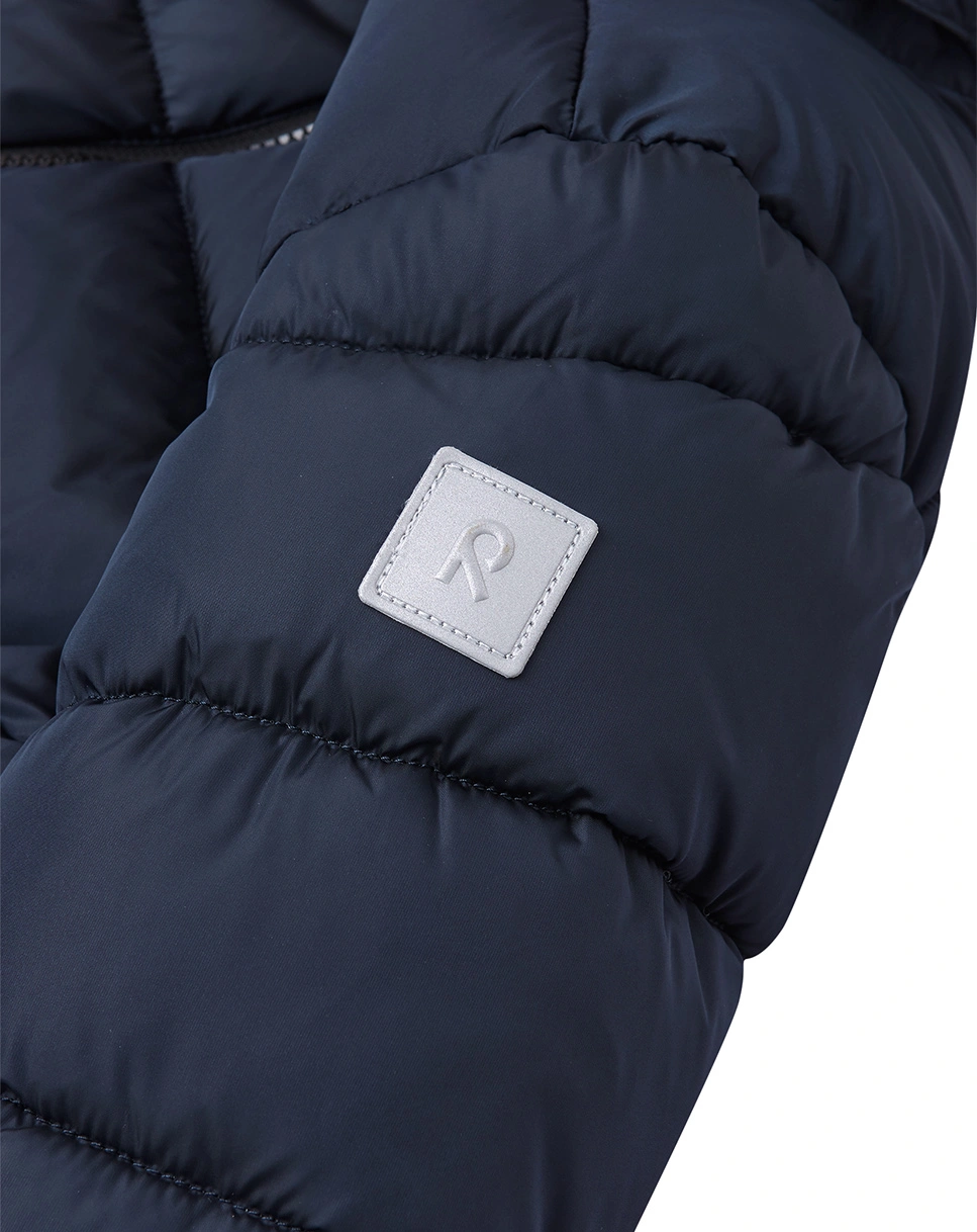 Wintermantel LUNTA mit Kunstfellbesatz in navy