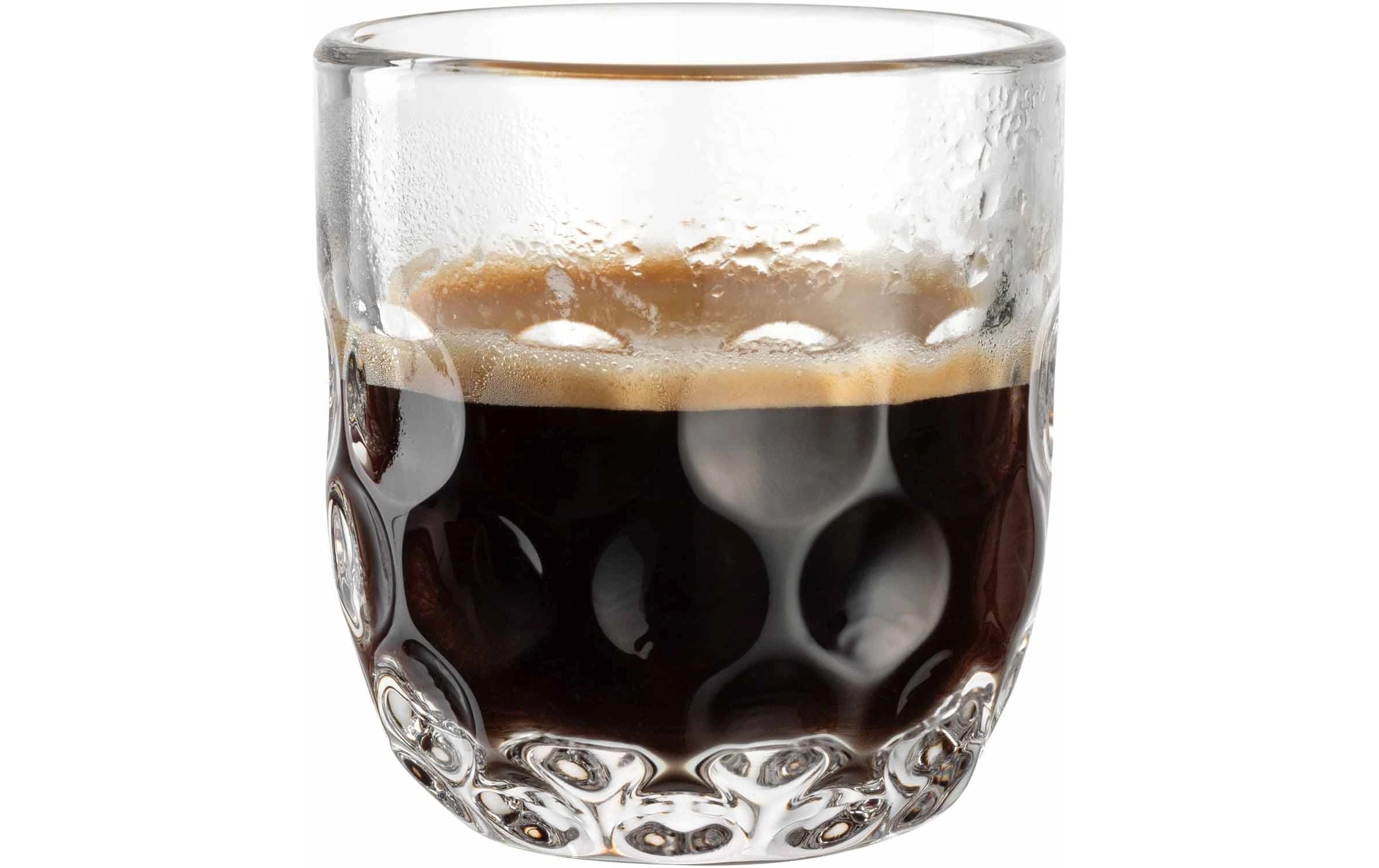 Cappuccino Becher Gocce 1 60 ml, 2 Stück, TransparentCappuccino-/Kaffeetasse für Heissgetränke