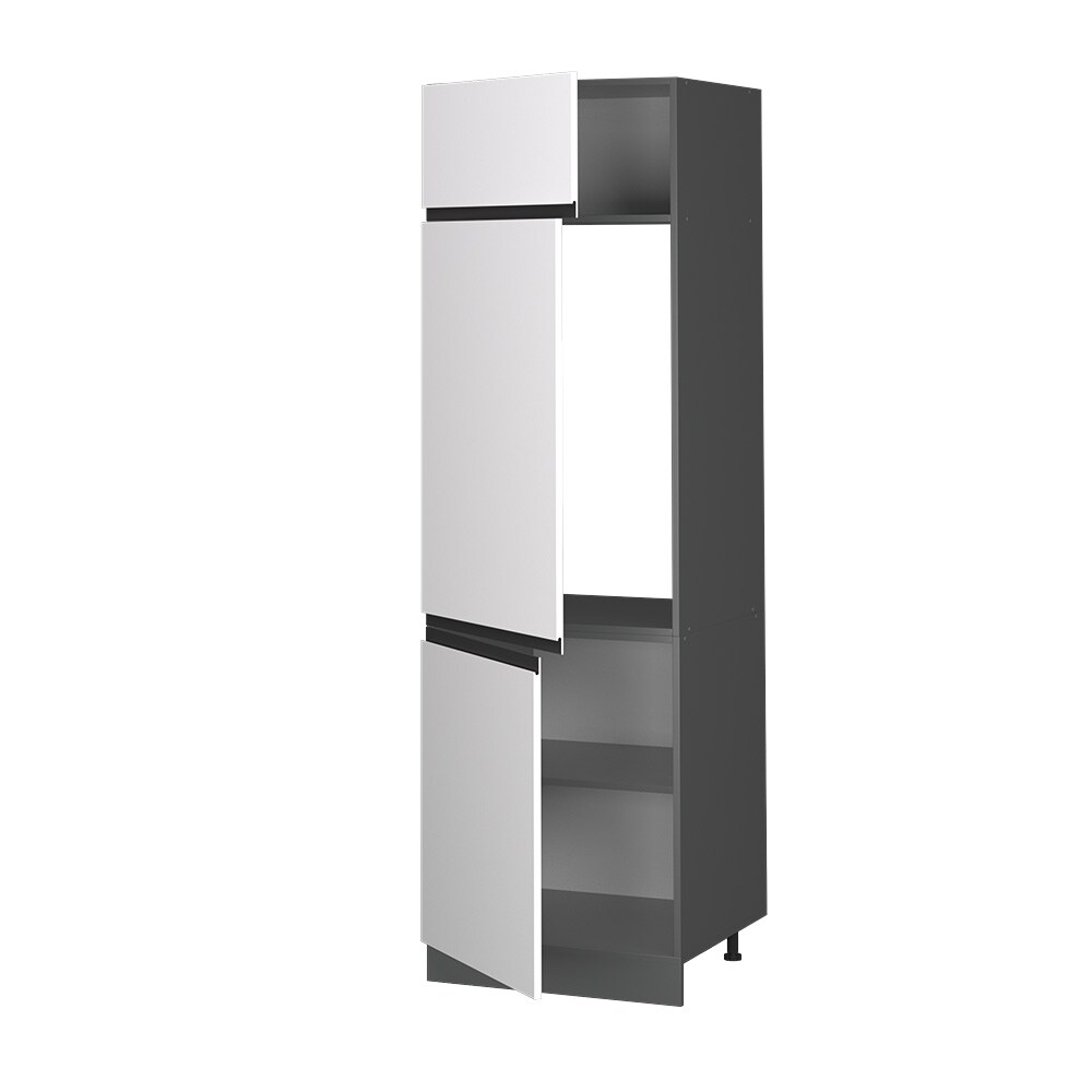 Vicco Kühlumbauschrank Küchenschrank Küchenmöbel R-Line J-Shape Anthrazit Weiß 60 cm modern