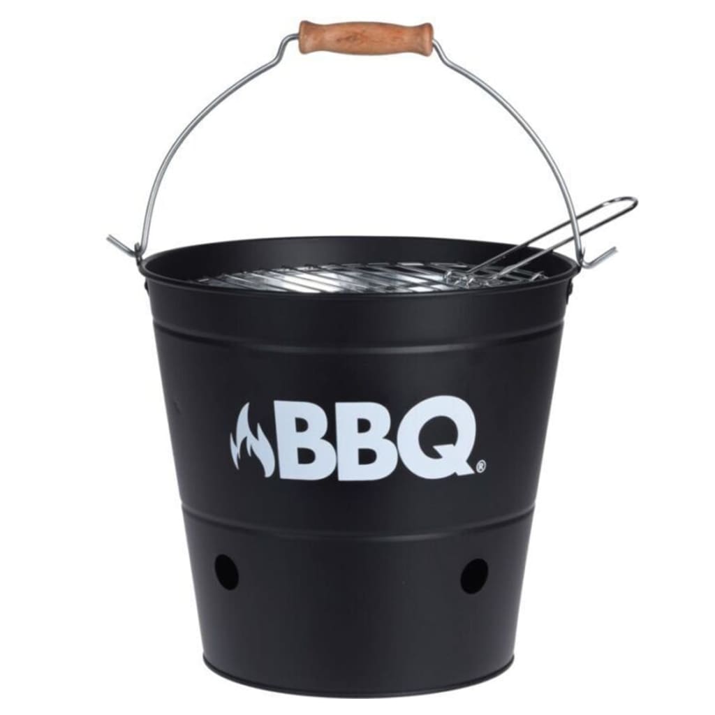 Seau à barbecue bbq 26 cm noir mat