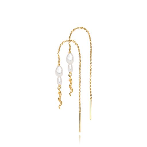 Sistie Rosa Øreringe, Gold Plated