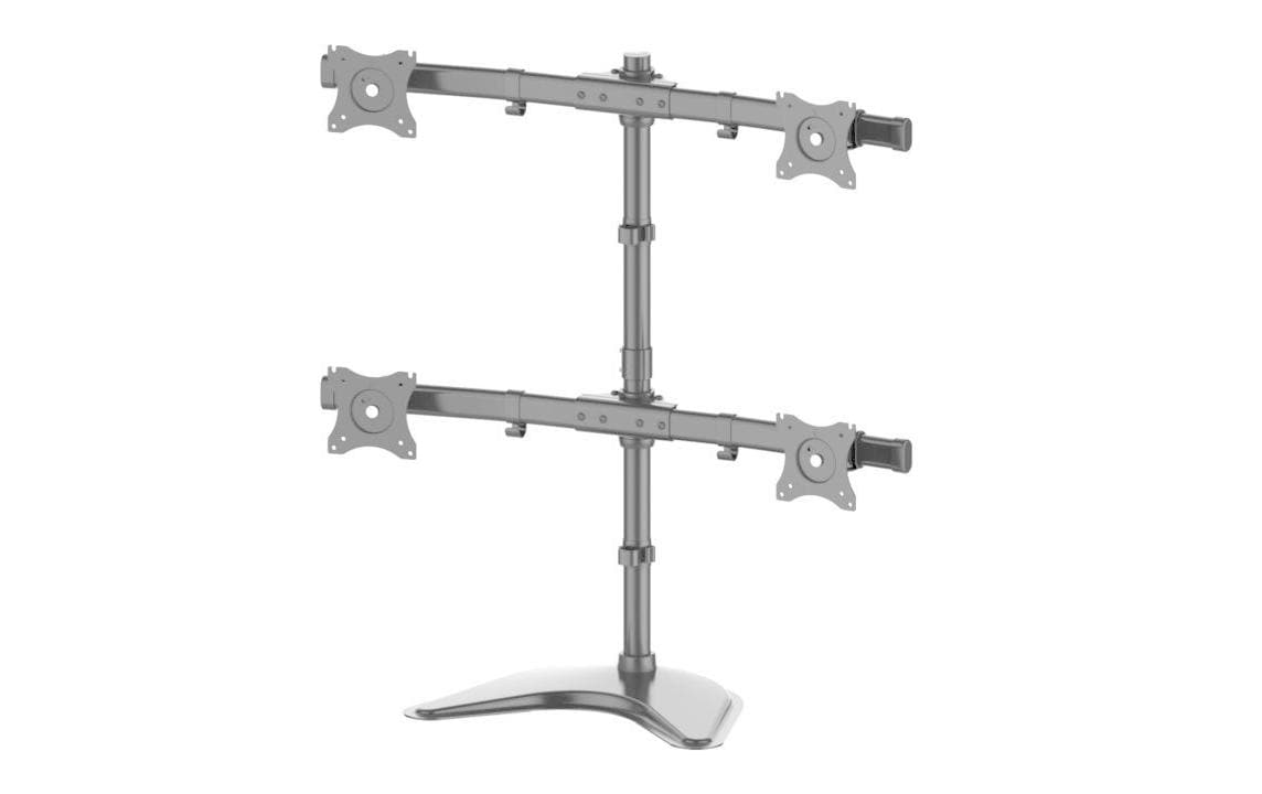 Monitor-Standfuss Basic Quad bis 8 kg – Schwarz<br>Deskmount