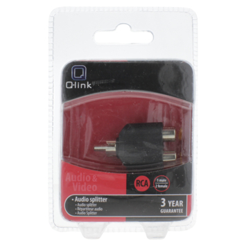 Q-Link tulp splitter 1RCA male/2RCA female