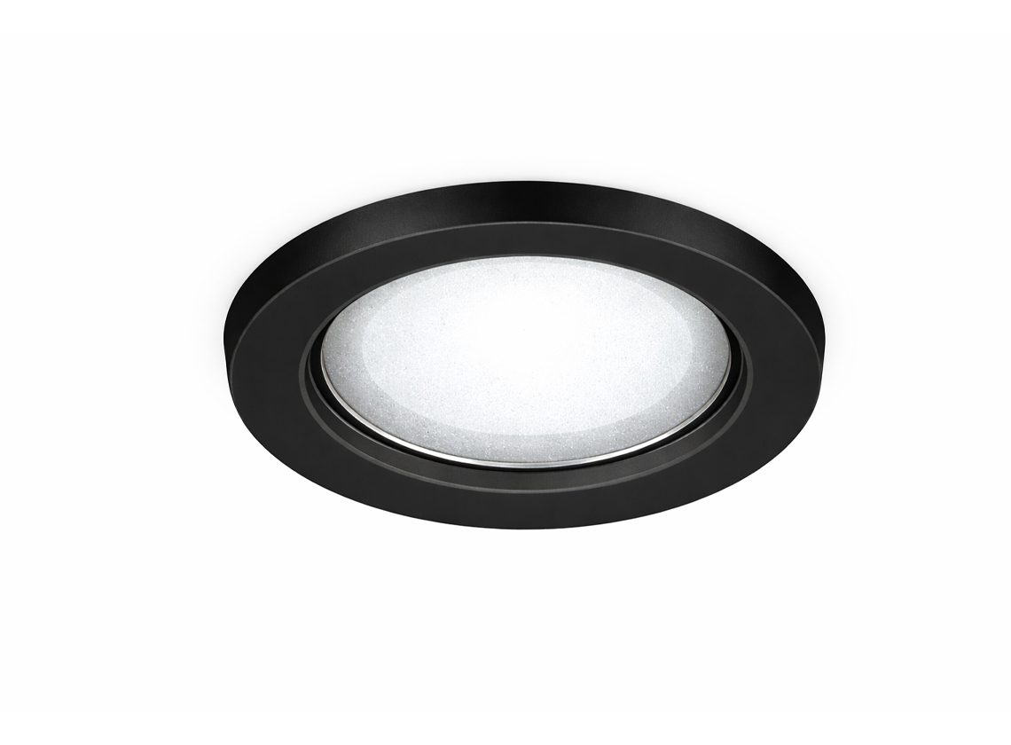 BBA Piatto inbouwspot - black
