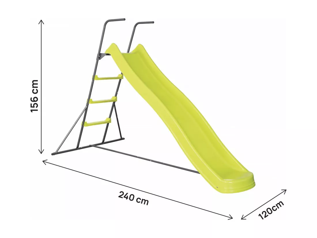 Toboggan de jardin à double vague 