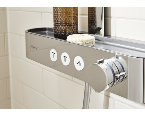 Douchekolom incl. thermostaat hansgrohe Pulsify S chroom 24240000
