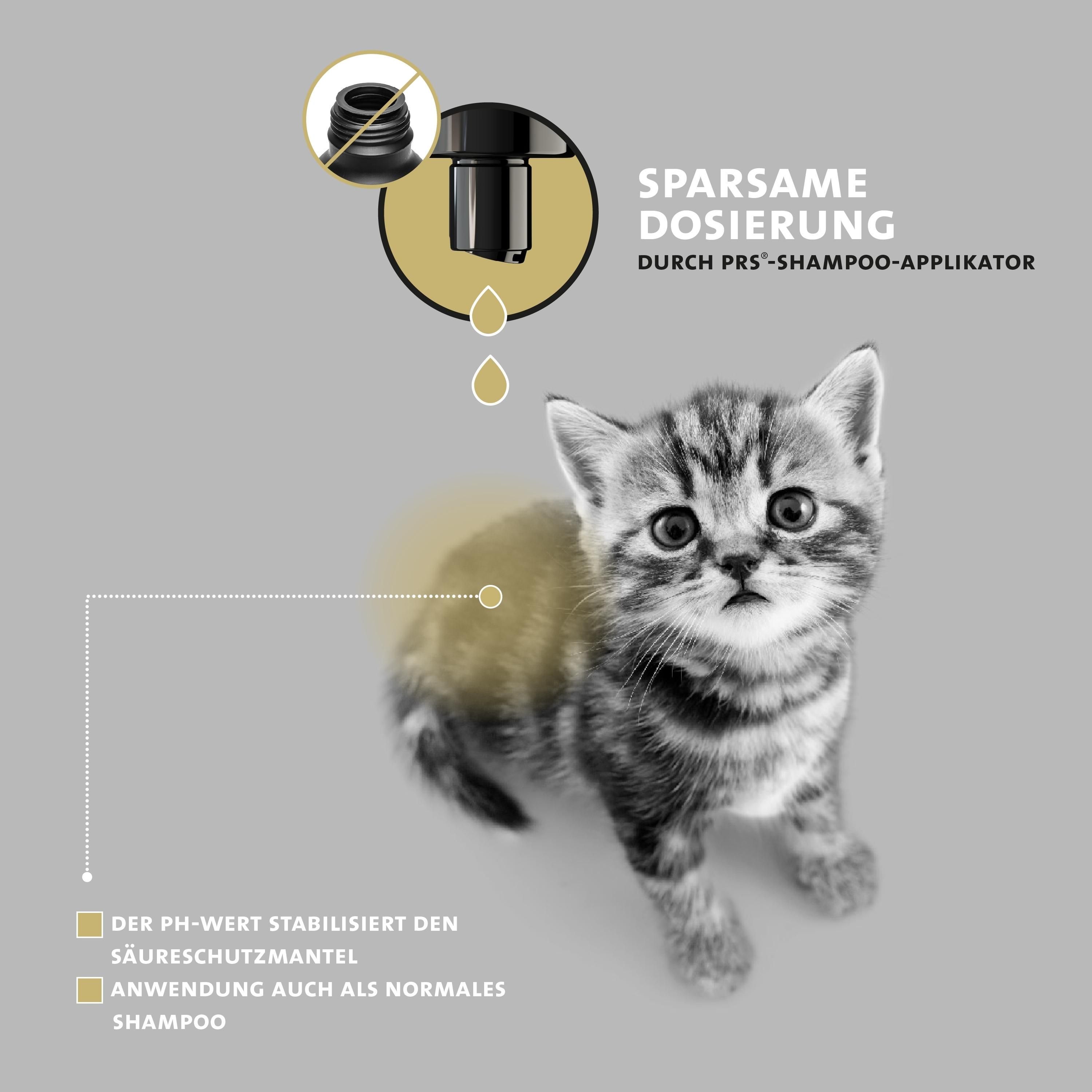 Peticare Anti-Parasiten Katzen-Shampoo gegen Milben Flöhe Pilz, lindert Juckreiz