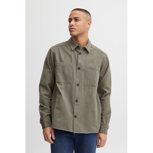 Solid Overshirt, Olive, S