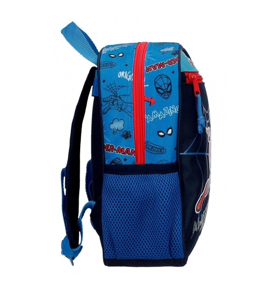 Mochila Joumma Homem-Aranha Totalmente incrível Pré-escolar 28cm adaptável azul