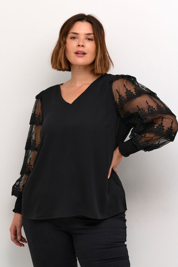 Kaffe Curve KCellis Blouse Black deep