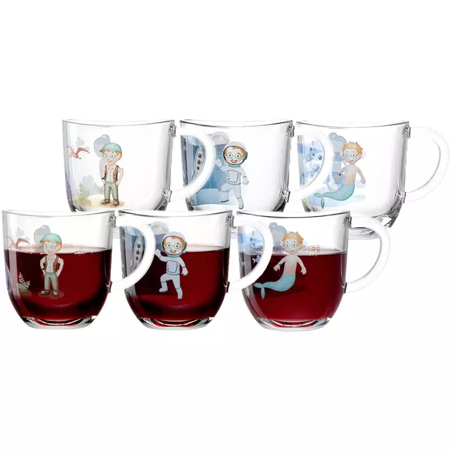Leonardo Kindertassen Bambini Avventura 280 ml 6er Set bunt