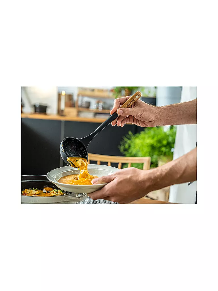STAUB Suppenkeller 31cm Akazie / Silikon braun