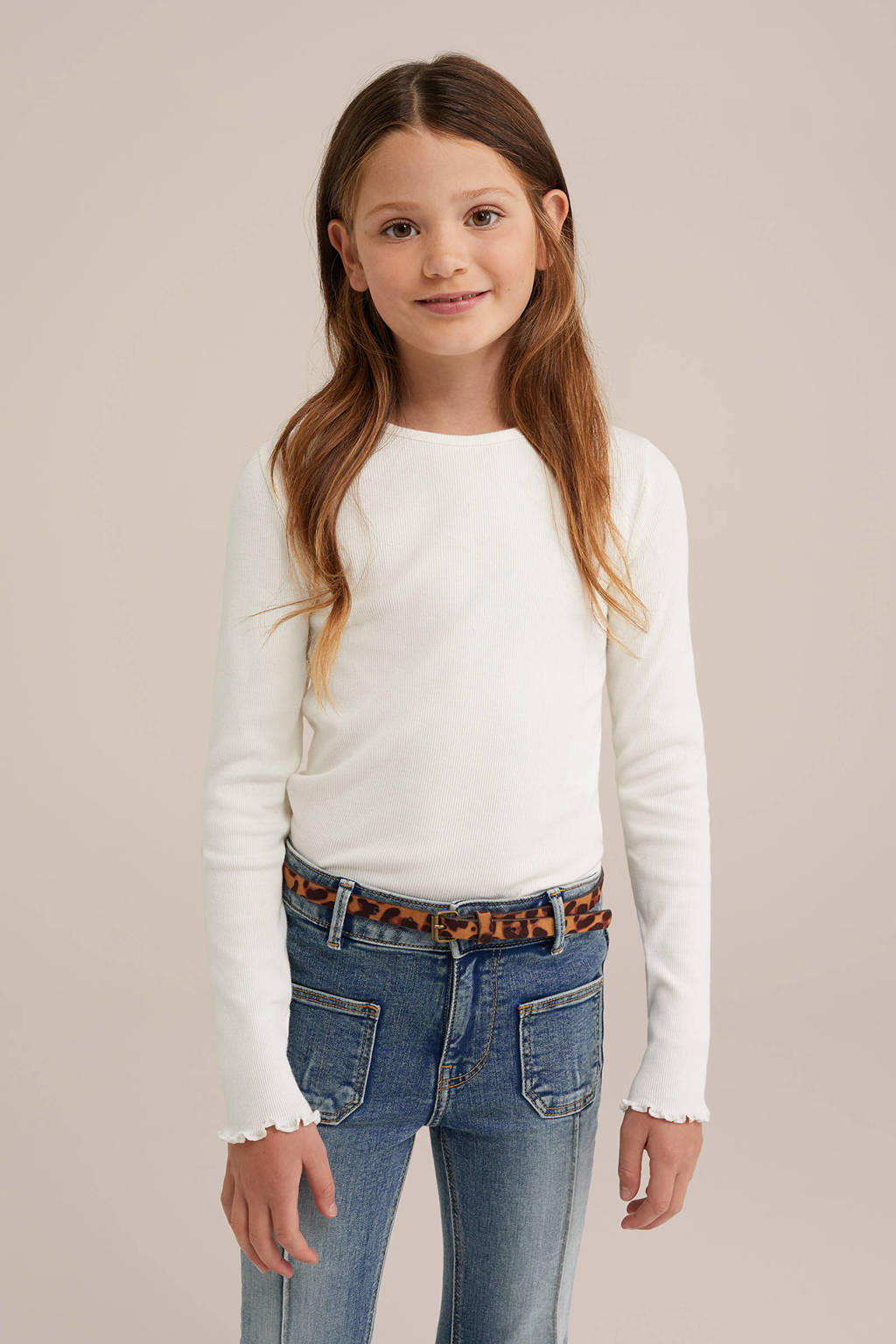 WE Fashion longsleeve - set van 2 zwart/wit