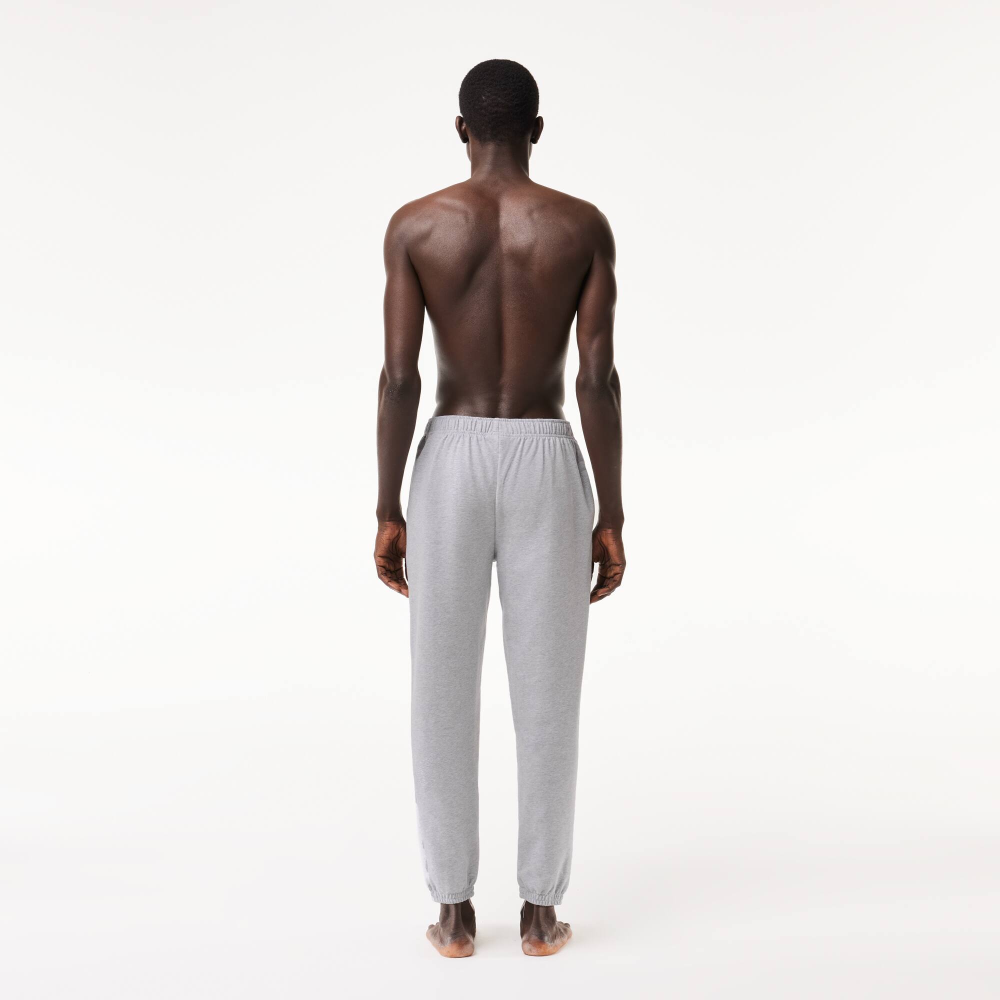 Jogging d'intérieur en molleton de coton mélangé Vêtements d’Intérieur - Gris - Lacoste - Homme