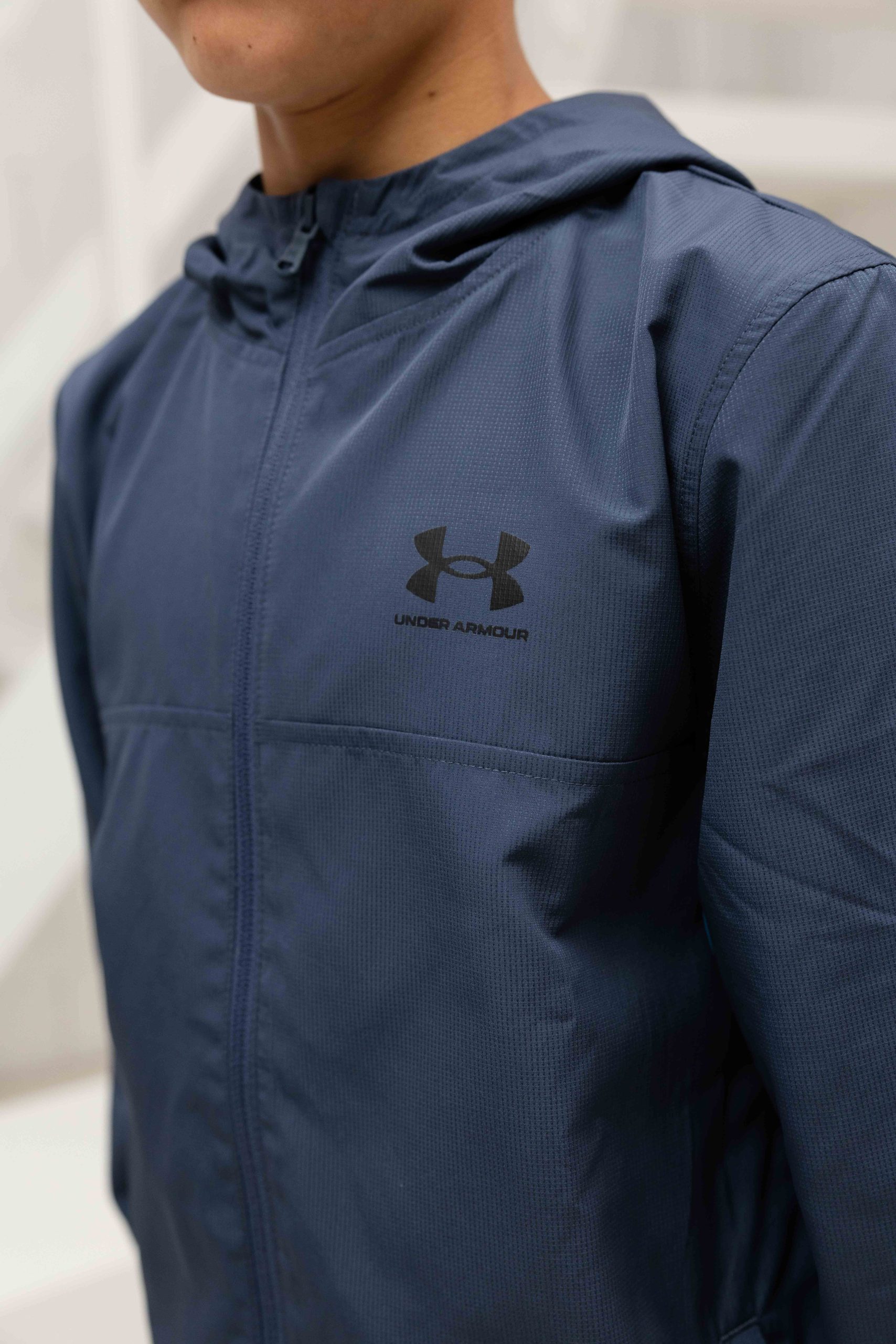 Under Armour Rival Woven Trainingspak Kids Donkergrijs