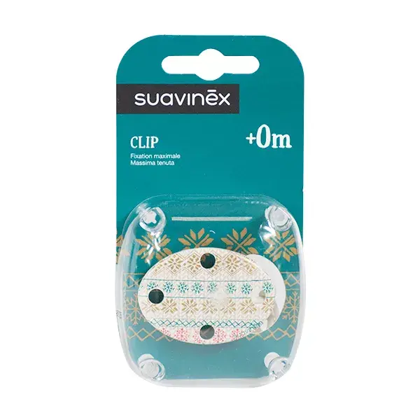 Prendedor de chupeta Suavinex Winter White Jacquard