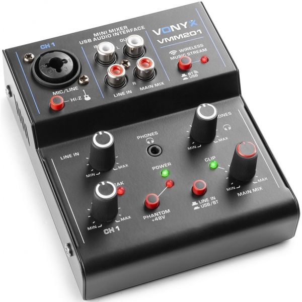 Vonyx Mesa de Mistura 2 Canais com usb Audio (VMM201) - 172.640