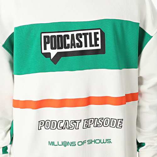 Sweat Crewneck Blanc Vert