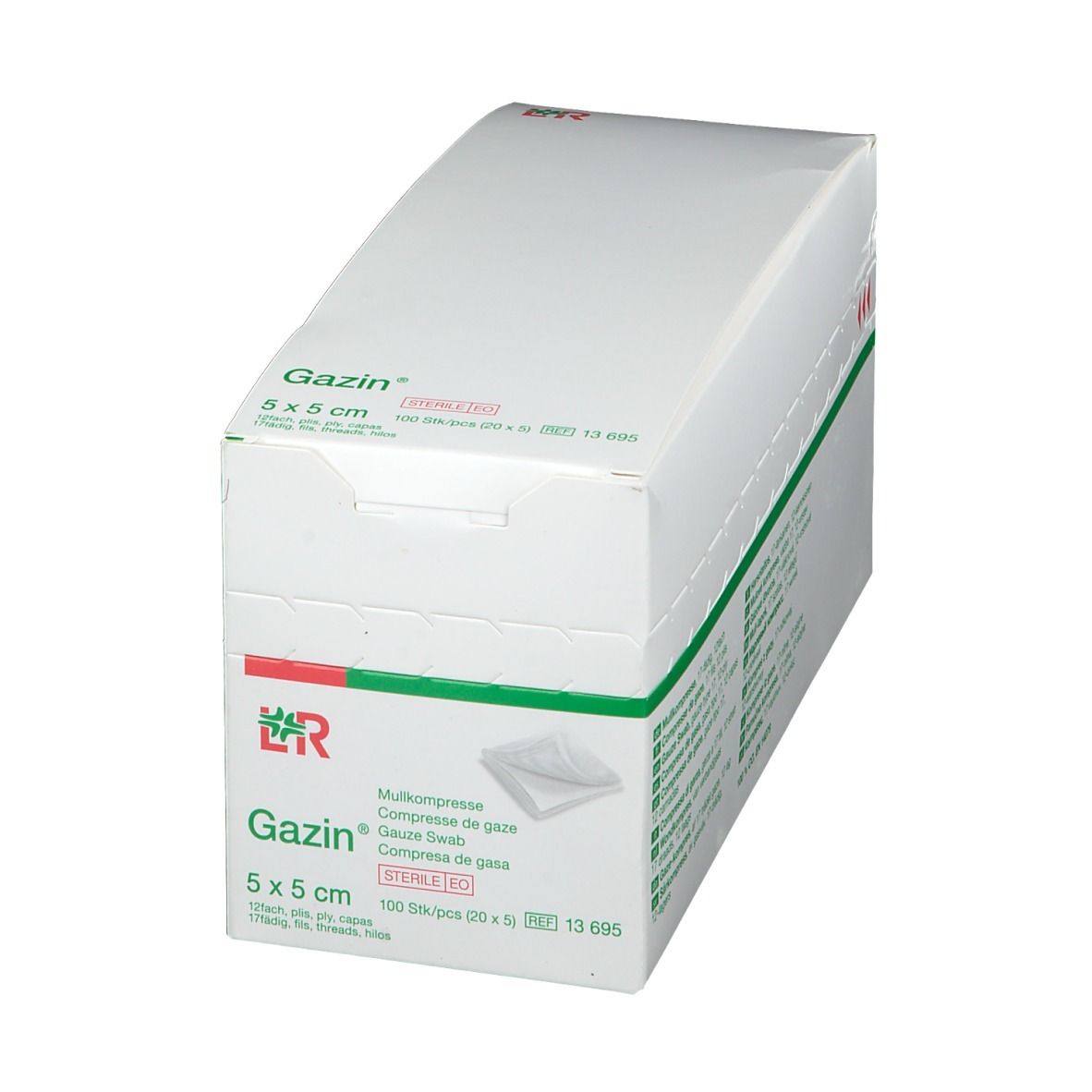 Gazin® Kompresse 5 cm x 5 cm steril 12 lagig