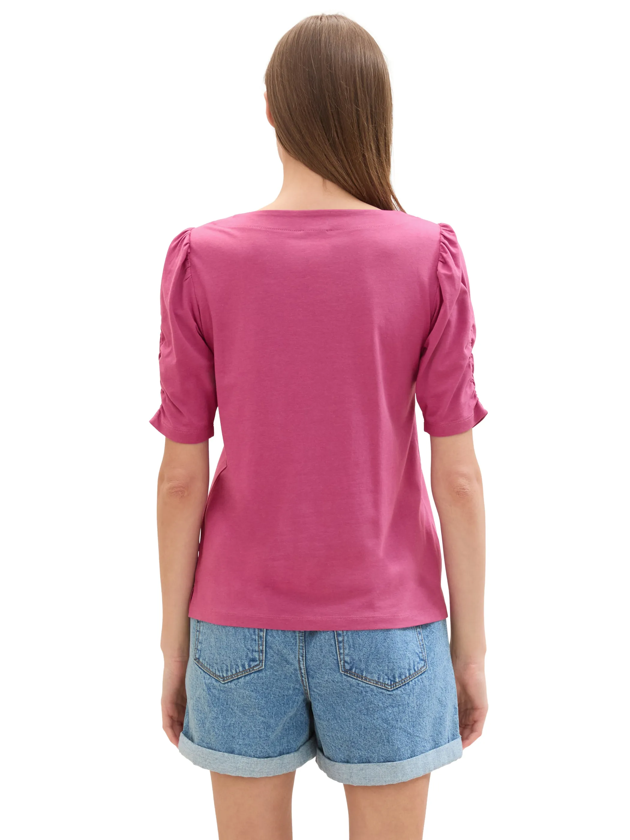Damen Shirt mit edler Raffung