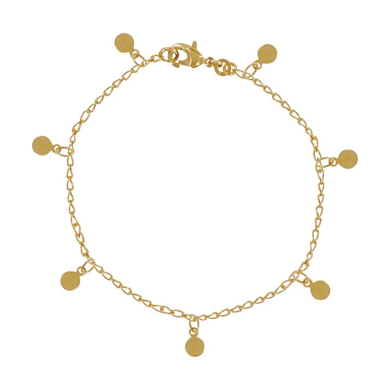 Bracelet Plaqué Or Petites Breloques Rondes
