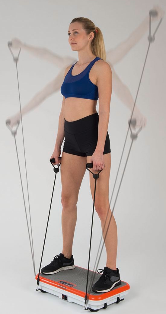 MediaShop Vibrationsplatte »VIBROSHAPER« 200 W 3 Intensitätsstufen Set, mit Trainingsbändern,
