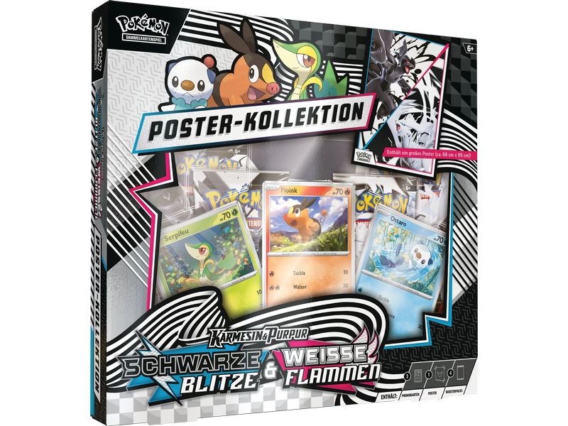 The Pokémon Company Schwarze Blitze & Weisse Flammen Poster Sammelkartenbox zu Pokémon
