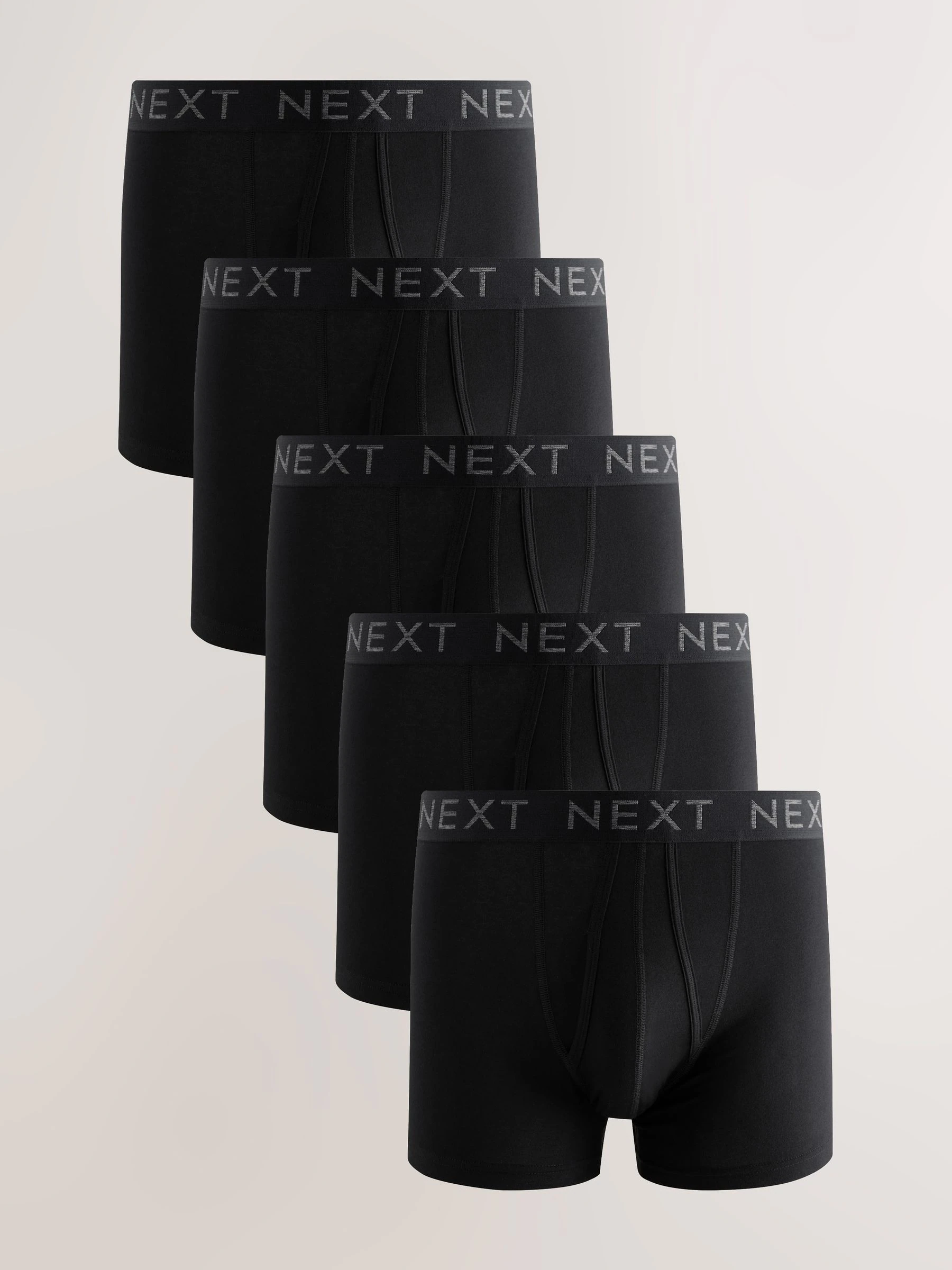 Zwart - Boxershorts van katoenrijk materiaal met A-voorkant