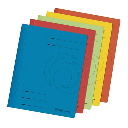 Herlitz Manila Karton Schnellhefter DIN A4, 10 Stück in 5 Farben