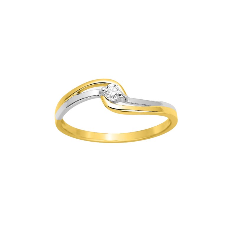 Bague Femme - Or 18 Carats - Diamant 0,07 Carats