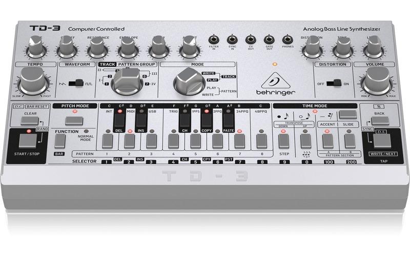 Synthesizer Analog Bass Line TD-3-SR SilberAnaloger Bass Line Synthesizer