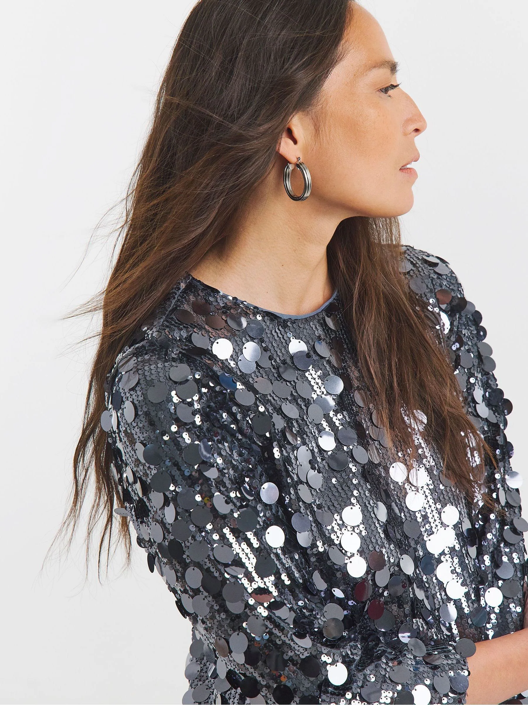 JD Williams Disc Sequin Mini Shift Dress