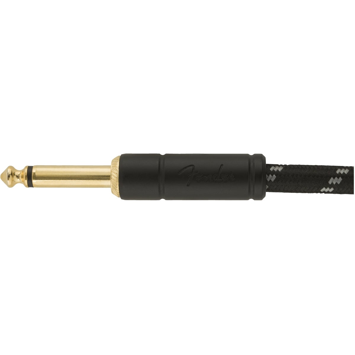 Fender Deluxe Cables instrumentkabel 3 m zwart tweed recht+haaks