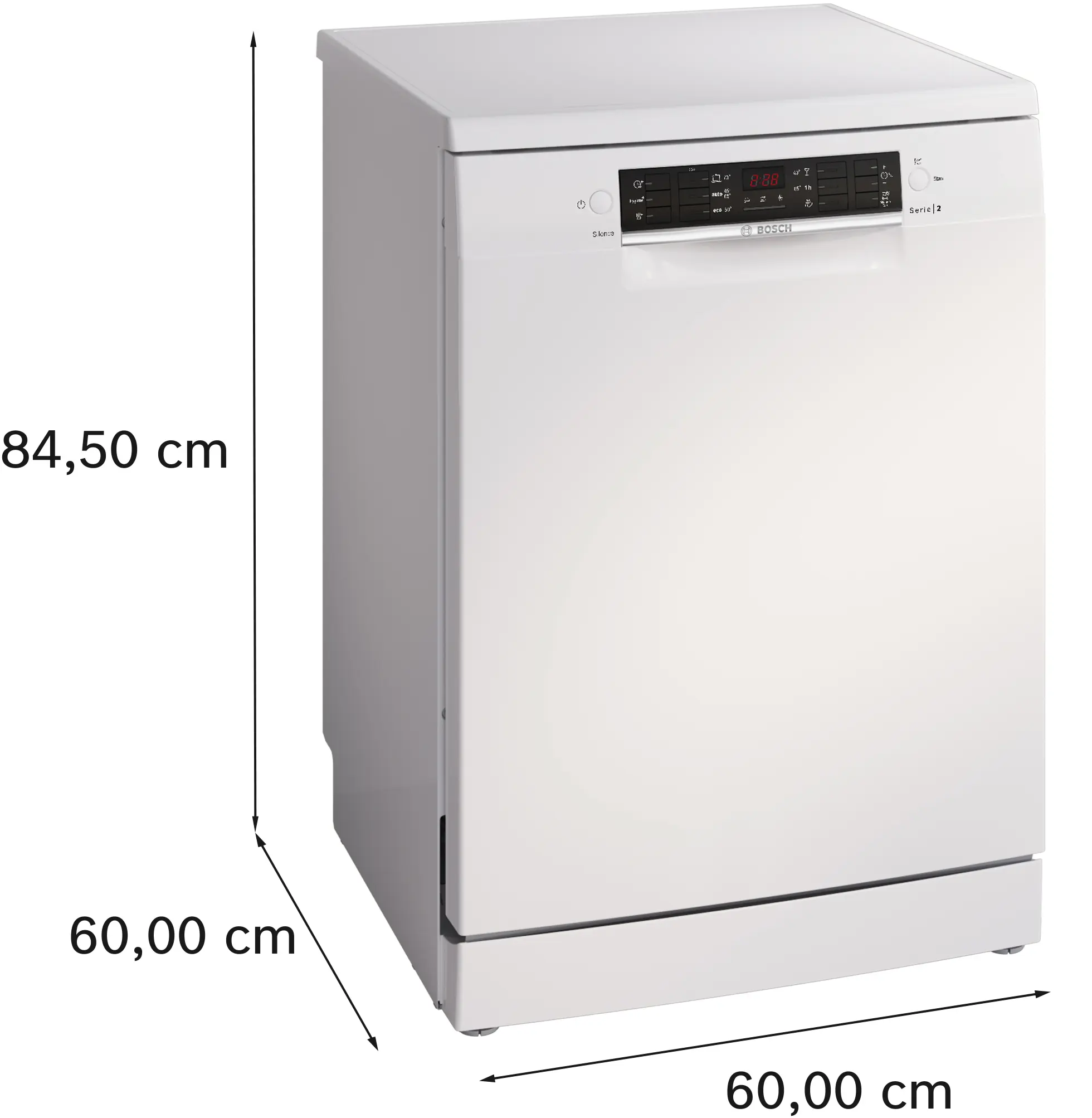 Serie 2 Vrijstaande vaatwasser 60 cm Wit