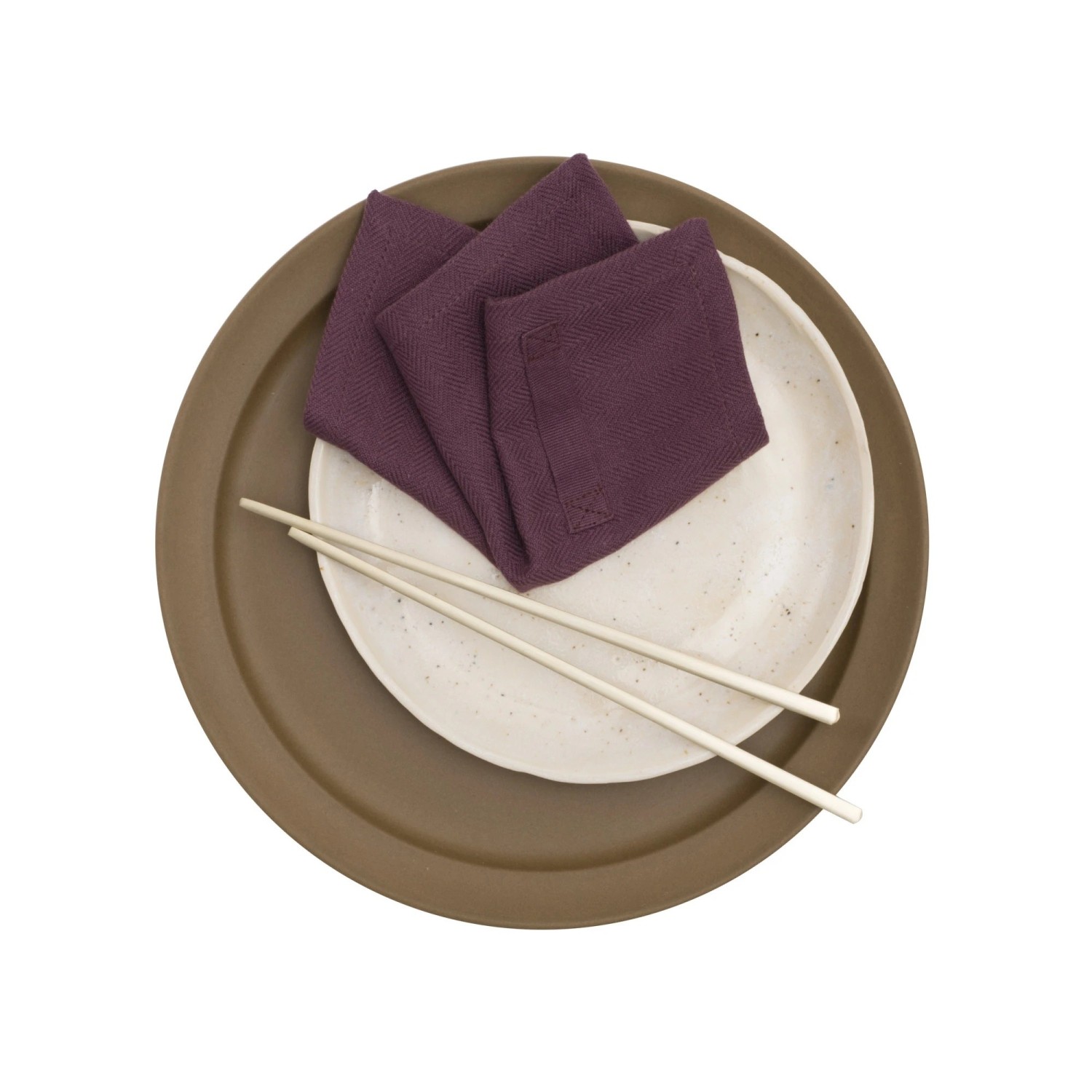 The Organic Company Stoffservietten 4er-Pack Everyday Napkin Maroon