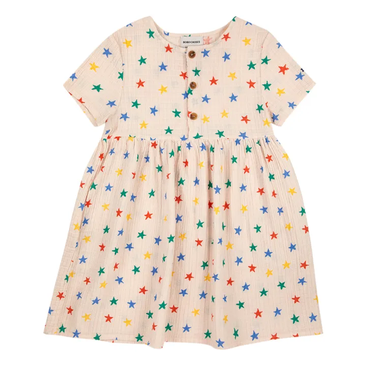 Bobo Choses Robe Texturée Etoiles | Ecru