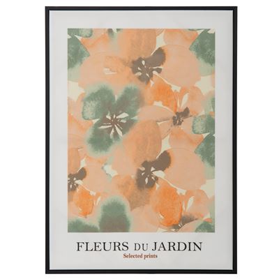 Illustration encadrée motif fleurs - BECQUET CRÉATION