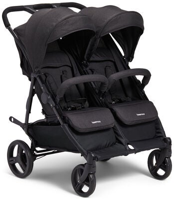 Beemoo Twin Shopper Søsken- & Tvillingvogn, Black Mélange