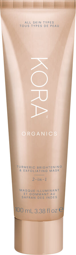 KORA Organics Turmeric Brightening & Exfoliating Mask, 2-in-1