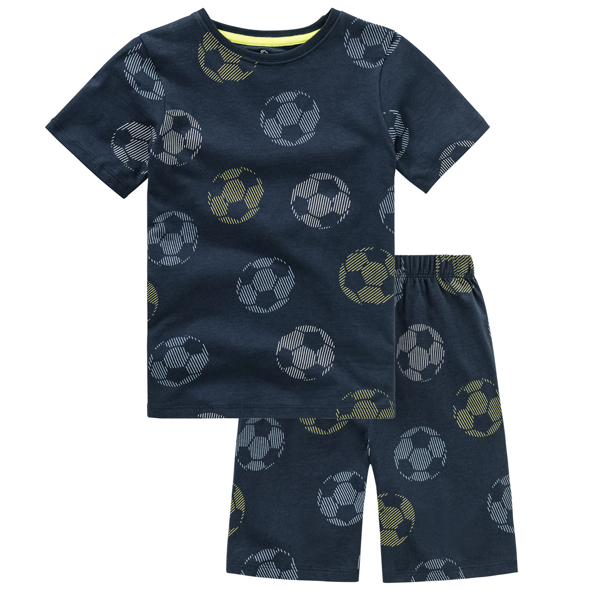 Topolino Jungen Shorty mit Fußbällen dunkelblau