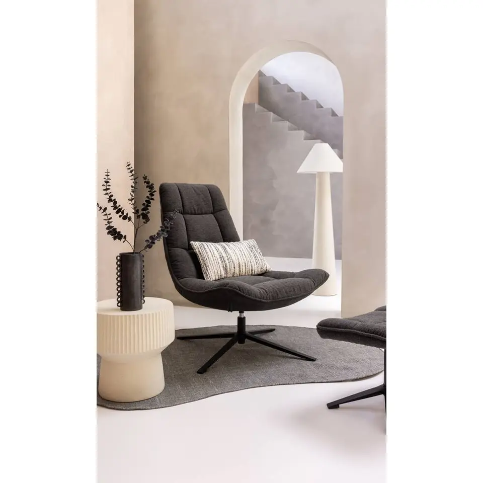 Draaifauteuil Emily - donkerbruin