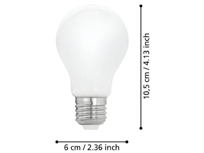 EGLO Leuchten Lampe 7.5 W E27 Warmweiss LED-Leuchtmittel mit weissem Glas