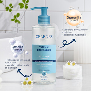Celenes by Sweden Thermal Thermische Schuimgel - Vette/ Gecombineerde Huid 250ML