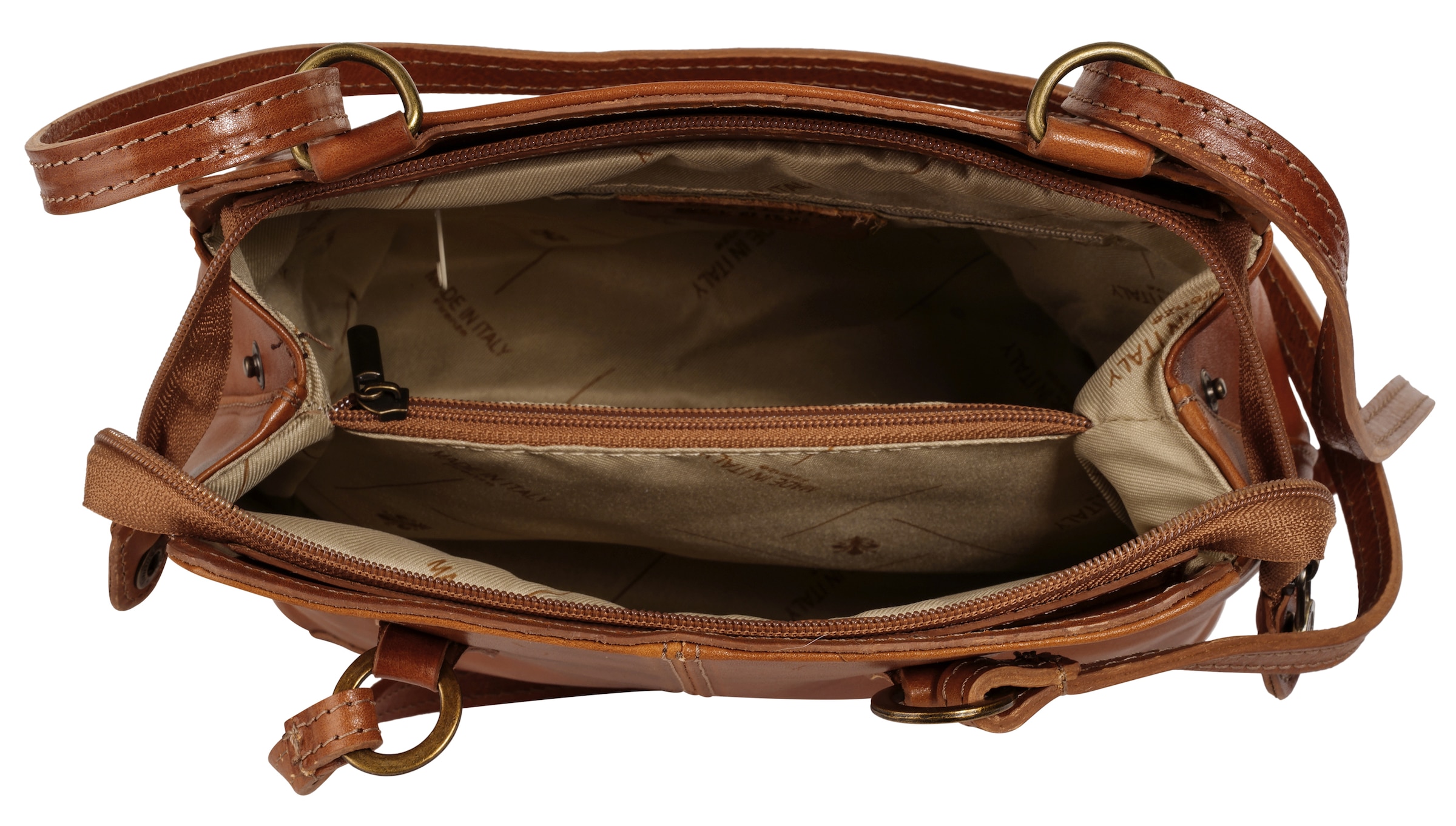 Piké Cityrucksack echt Leder, Made in Italy