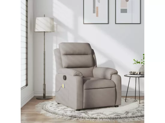 Fauteuil de massage inclinable Taupe Tissu
