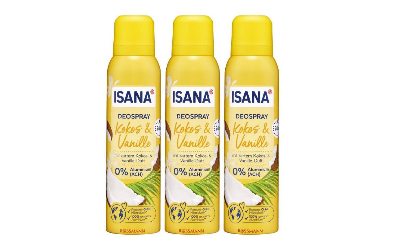 Deo Spray Kokos und Vanille 3 x 150 mlAluminiumfreies Deo mit verführerischem Duft