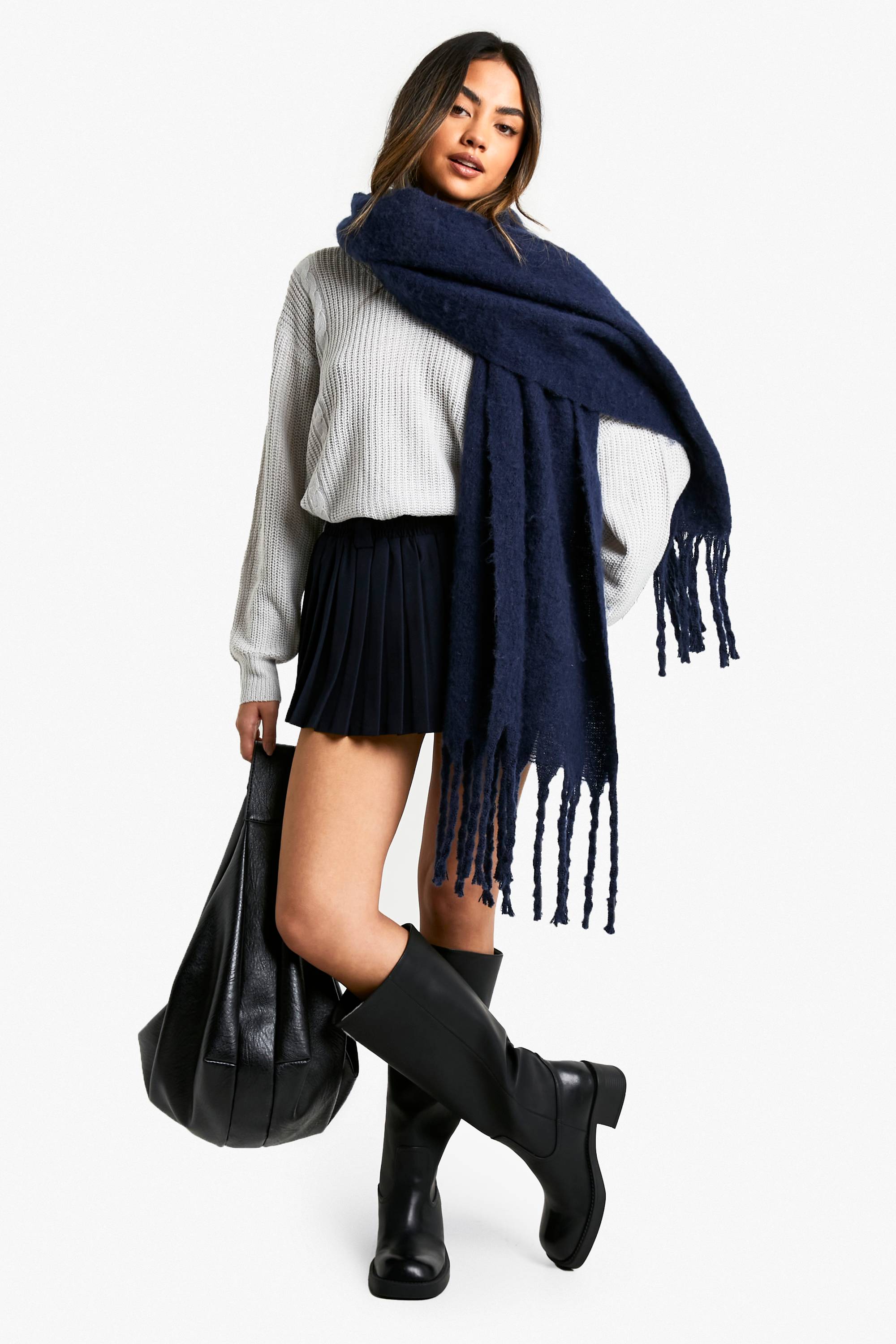 boohoo V Col Pull-over Oversized