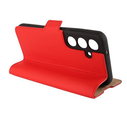 Samsung Galaxy A56 Echtleder Tasche Flip Cover Hand Made (FABIOA56-04) - Cherry Tomato